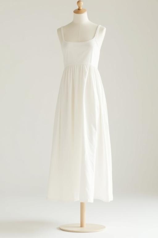 Robe d'été 'Amélie' en lin blanc.